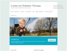 Tablet Screenshot of centerforpediatrictherapy.com